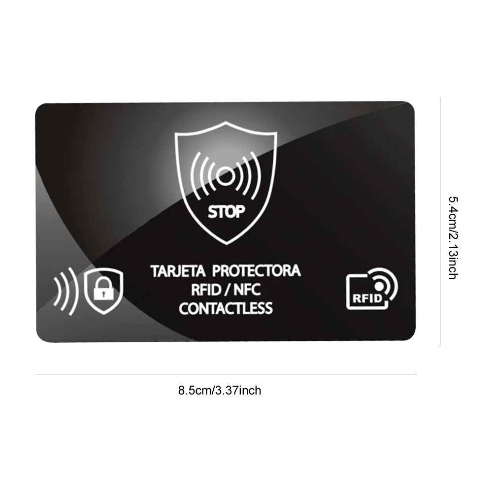 5Pcs RFID 차단 카드 한 카드는 전체 지갑을 보호합니다 RFID 카드 차단기 초박형 휴대용 신용 카드 보호기