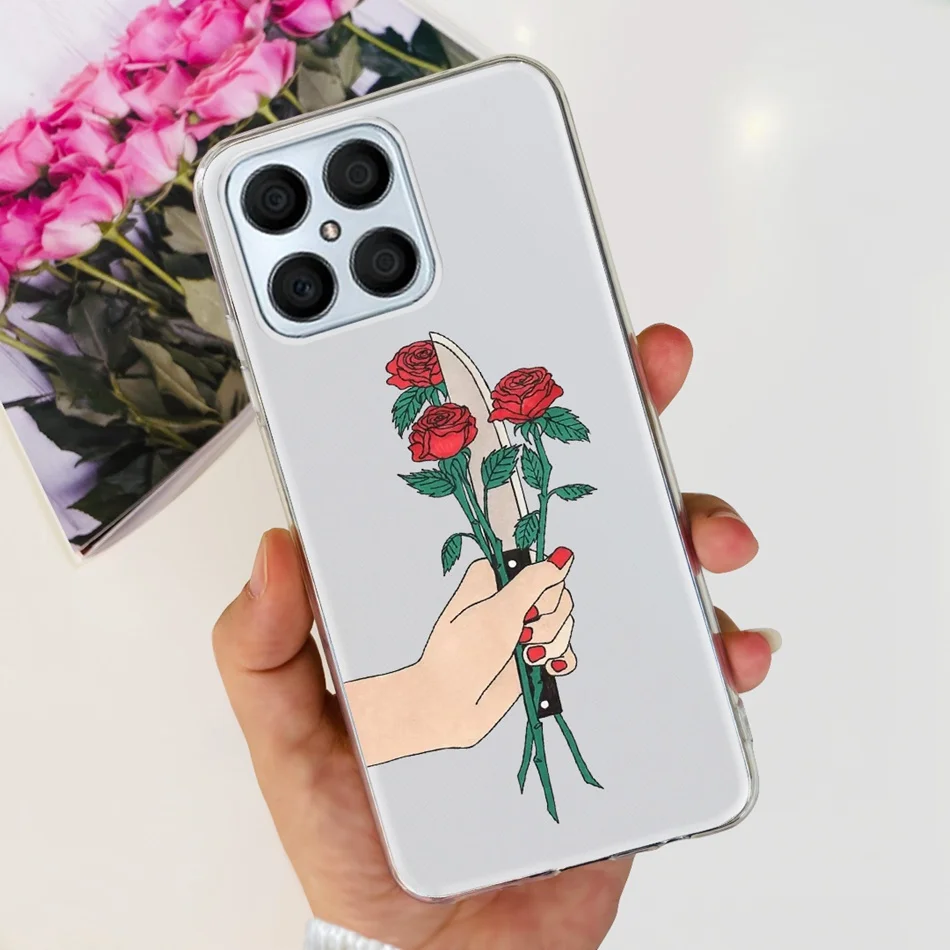 Floral Butterfly Pattern Soft Silicone TPU Back Cover Case