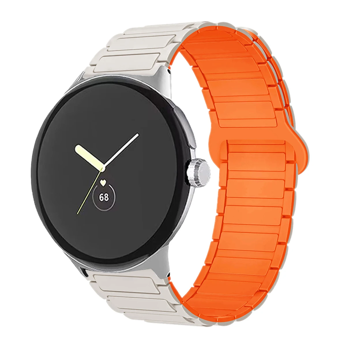 Magnetic Silicone Sport Band - Versatile 45mm Watchband Bracelet Accessory