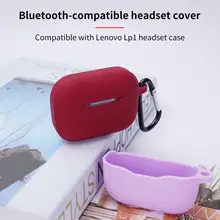 

Earphone Protective Sleeve Reversed Charging Hole Dustproof Silicone Bluetooth-compatible Earbud Case Protector for Lenovo LP1