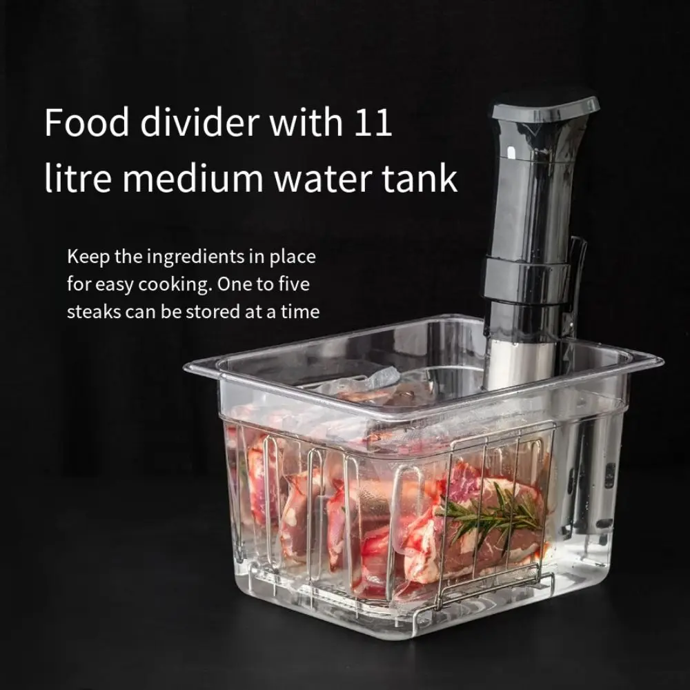 Vertical Mount Vide Rack Divider Stainless Steel 5 Detachable Dividers Sous-Vide Machine Collapsible Ensures Even Warming Sous Vide Cooker Lid