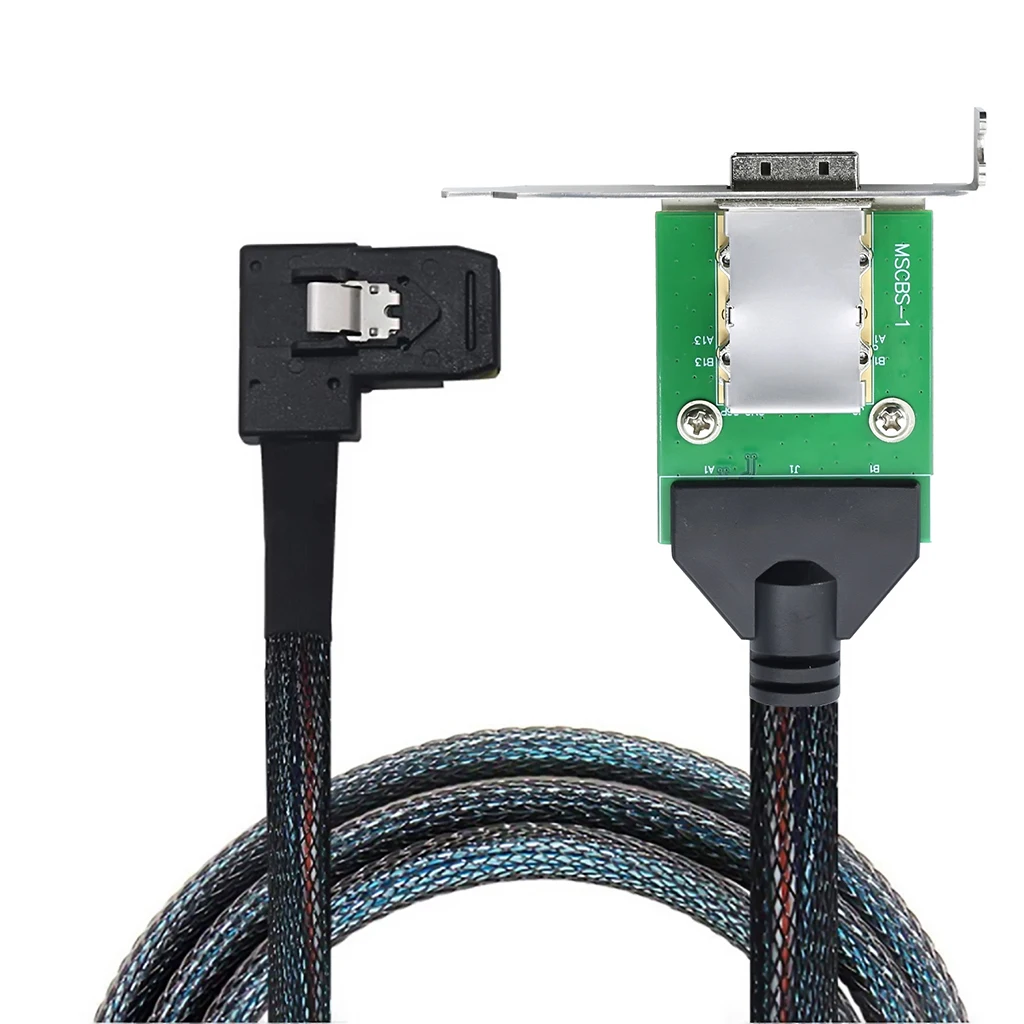 Pcba Fêmea Conversão Cabo com Low Profile Suporte para Adaptador de Servidor External Mini Sas hd Sff8087 Sff9643 to Sff-8088 - Imagem 2