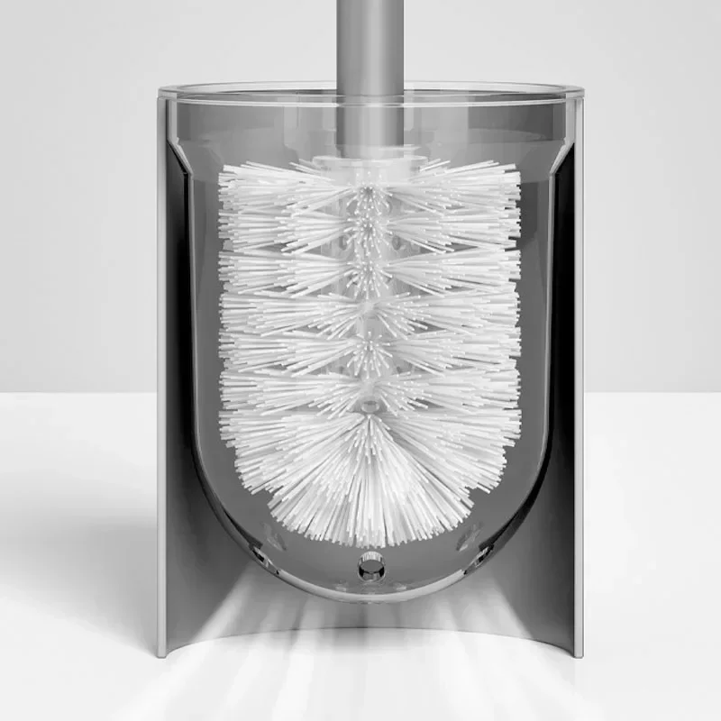 Space Aluminum Toilet Brush No Dead Angle Washing Wall Hanging Perforation-free Cleaning Equipment