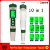 Digital PH Meter 10 in 1 Professional Water Quality Monitor Tester PH/EC/TDS/Salinity/Thermometer Multi-parameter Testing Meter 1