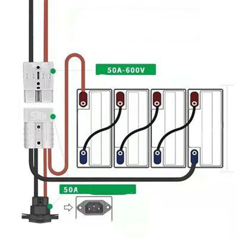 50A-Steckverbinder für Stecker-zu-Kabelschuh M8-Anschluss Batterieladekabel Elektronenstrahl-Vernetzungsmittel – Detail 17