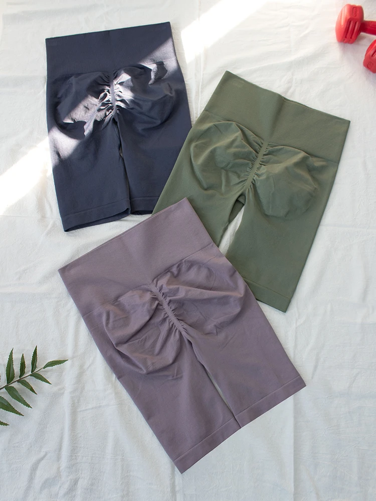 Sólida de Secagem Calças de Cinco Salspor Cintura Alta Pêssego Shorts Cor Rápida Esportes Leggings Curtos Running Pontos Hip 5 Computers & Electronics