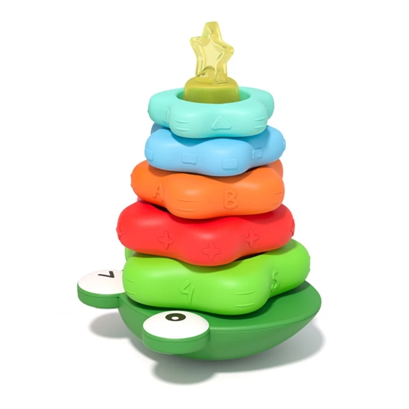 

Симпатичная головоломка-штабелер-башня, обучающая игрушка для балансировки занятий для детей 1-3 лет, складывающая красочные для