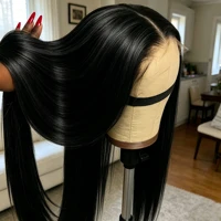 Perruque Lace Front HD Transparente Bling Hair, Cheveux Humains Raides Pré-Pluckés, Brésiliens Remy, 13x4 et 13x6, pour Femmes 1