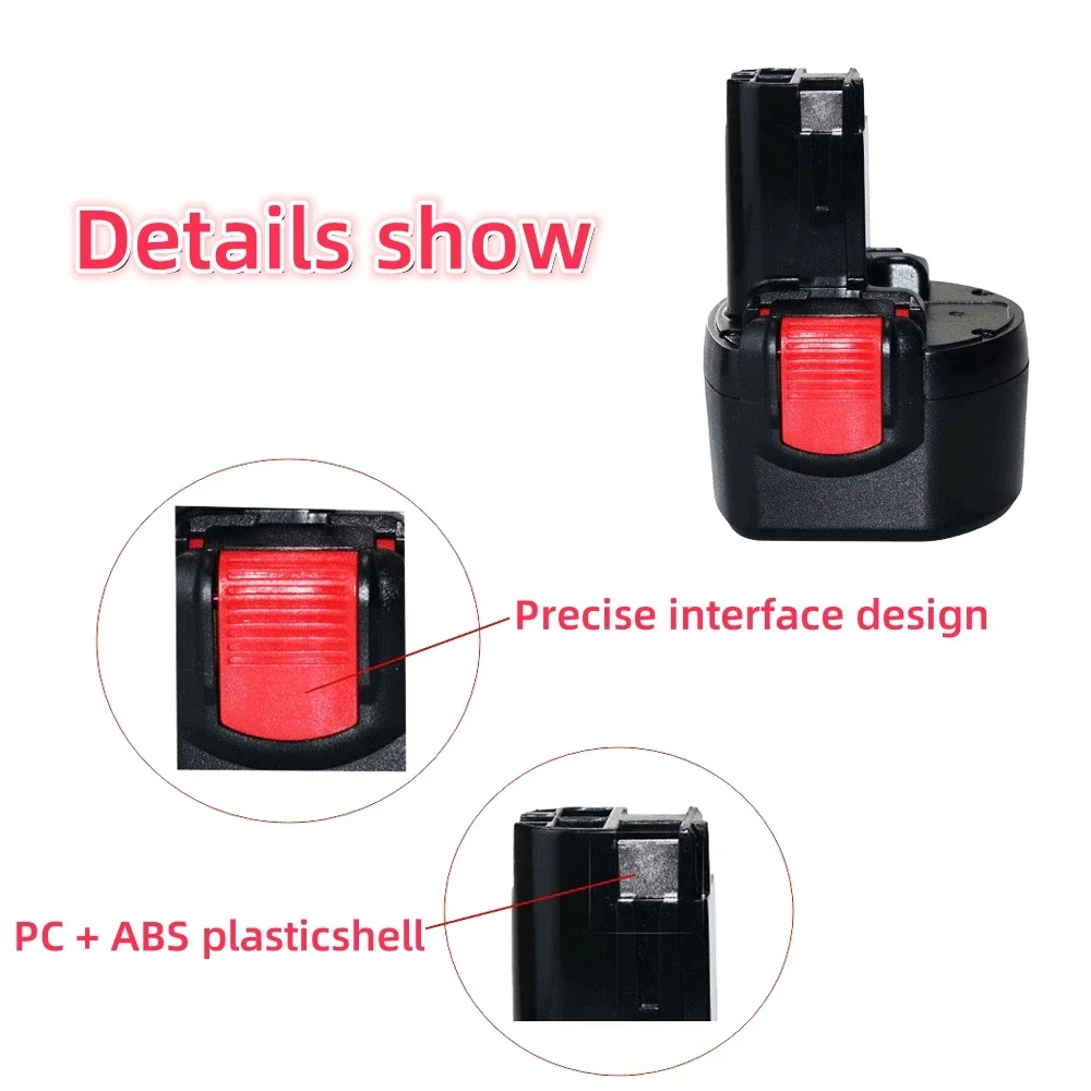 Bat048 9.6V 4800/6800/9800Mah Ni-Cd Oplaadbare Batterij Elektrisch Gereedschap Batterij Voor Bosch Psr 960 Bh984 Bat048 Bat119