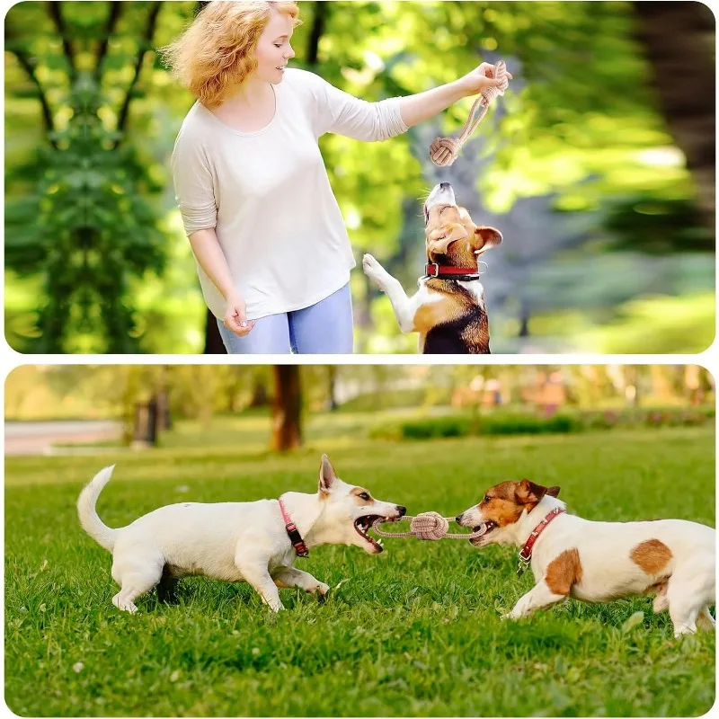 Cat Dog Rope Toys Cleaning Teeth Grinding Teeth Interest Interactive Wear Resistant Knot Toy Play Entertainment Pet Supplies 6