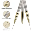 RSNAIL Nail Art Liner Brushes French Stripe Nail Line Painting Pen 18mm Slender Long Line Drawing Brush UV Gel DIY Manicure Tool 5