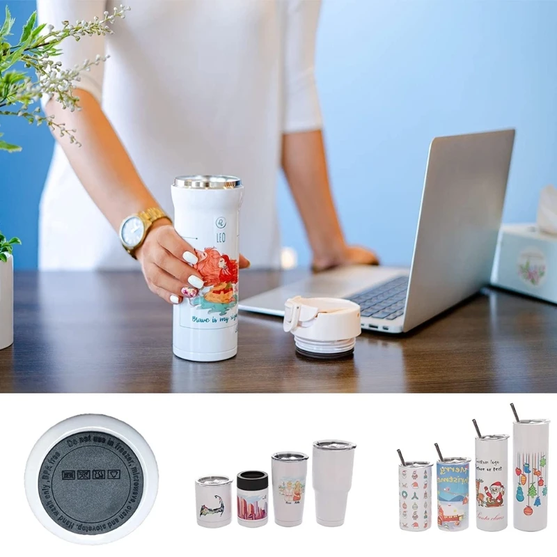

6 Pack Tumblers Silicone Bottom Protective Cup Mat Anti-Slip Bottom with Adhesive Silicone Material for Skinny Tumblers DropShip