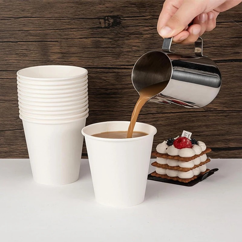 50PCS Disposable Small Paper Cups Coffee Candy Disposable Mini Paper Cups Supermarket Tasting Event Hotel Coffee Beverage Candy