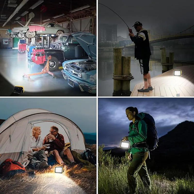 Description Picture 3 of item175W Portable Solar Panel Spotlight Super Bright 348Led Work Light USB Rechargeable For Outdoor Camping LED Lamp By 18650 LT007