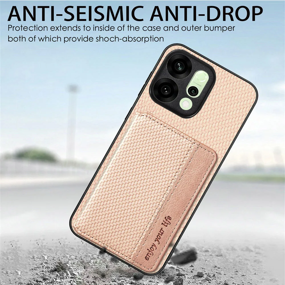 Luxury Anti-Theft Leather Wallet Case with Magnetic Back Panel
