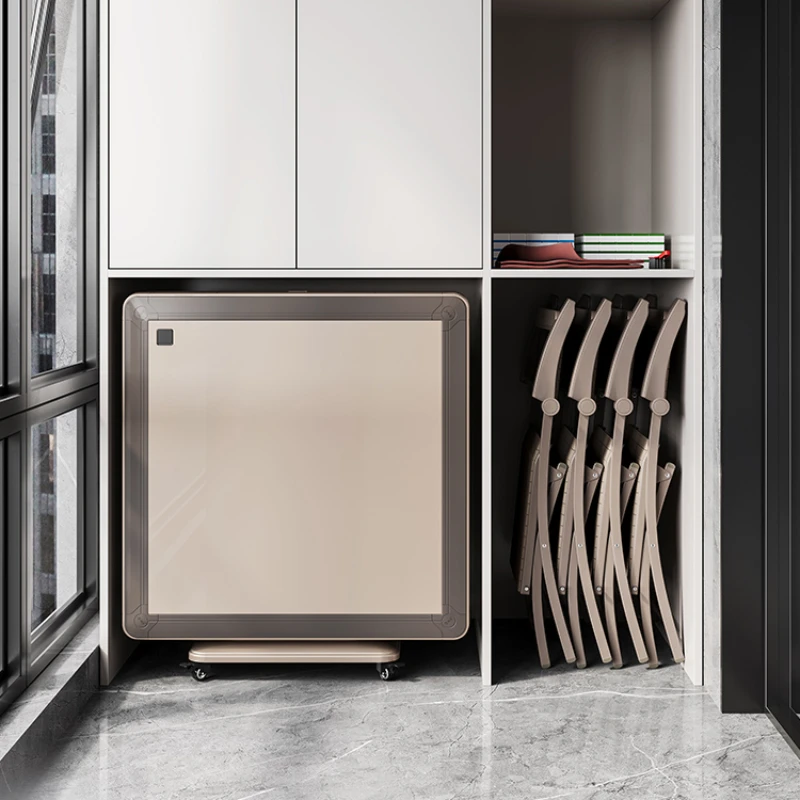 Automatic mahjong machine, home folding heating, electric mahjong table, integrated dining table, dual-purpose subwoofer hemp