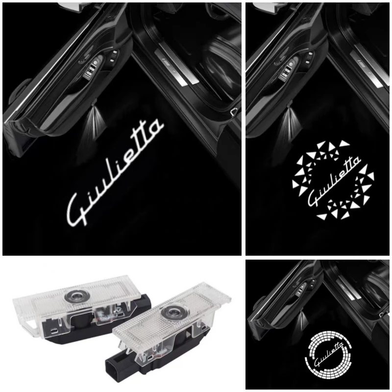 

Led Car Door Logo Light HD Laser Welcome Lamps For Alfa Giulietta 2011-2017 2018 2019 2020 2021 2022 2023 Car Goods Accessories