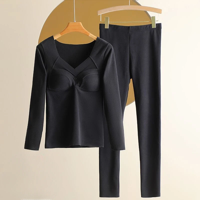 Autumn Winter Thermal Underwear for Women Long Johns Set Female Slim Fit Bottom Tops + Pants Ladies 2 Pieces Sets H642
