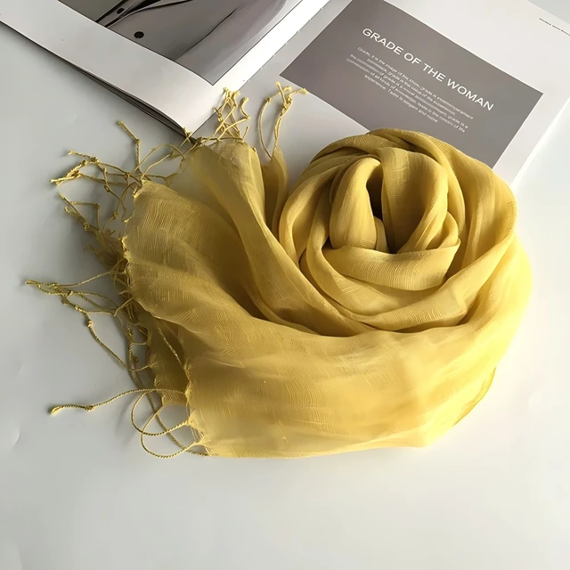 Écharpe en lin de couleur unie pour femmes, turban hijab