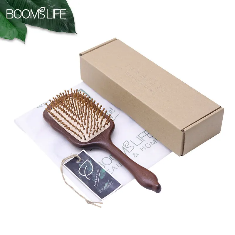 Hair Brush Luxurious Sandalwood Hair Brush Women Wide Teeth Paddle Wooden Comb for Hair Massage Scalp Brosse Cheveux