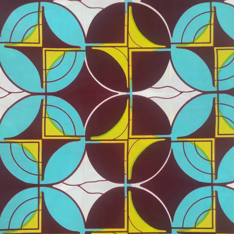 Wax Print Block Fabric African Wax Cotton Item No.M4-2