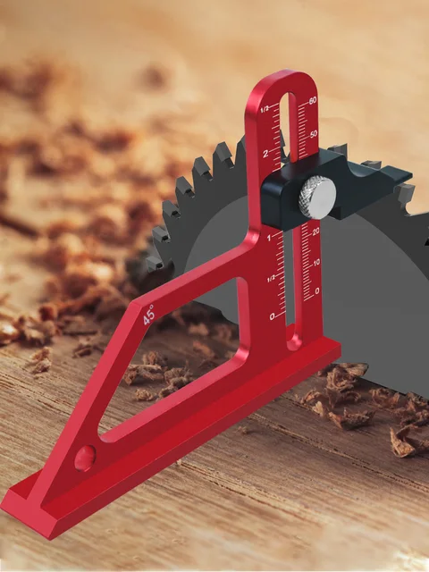 Calibro Per Profondità Da Banco 0-60mm In Lega Alluminio - Doppia Scala Metrica/Imperiale Con Angolo 45° - Foto 4