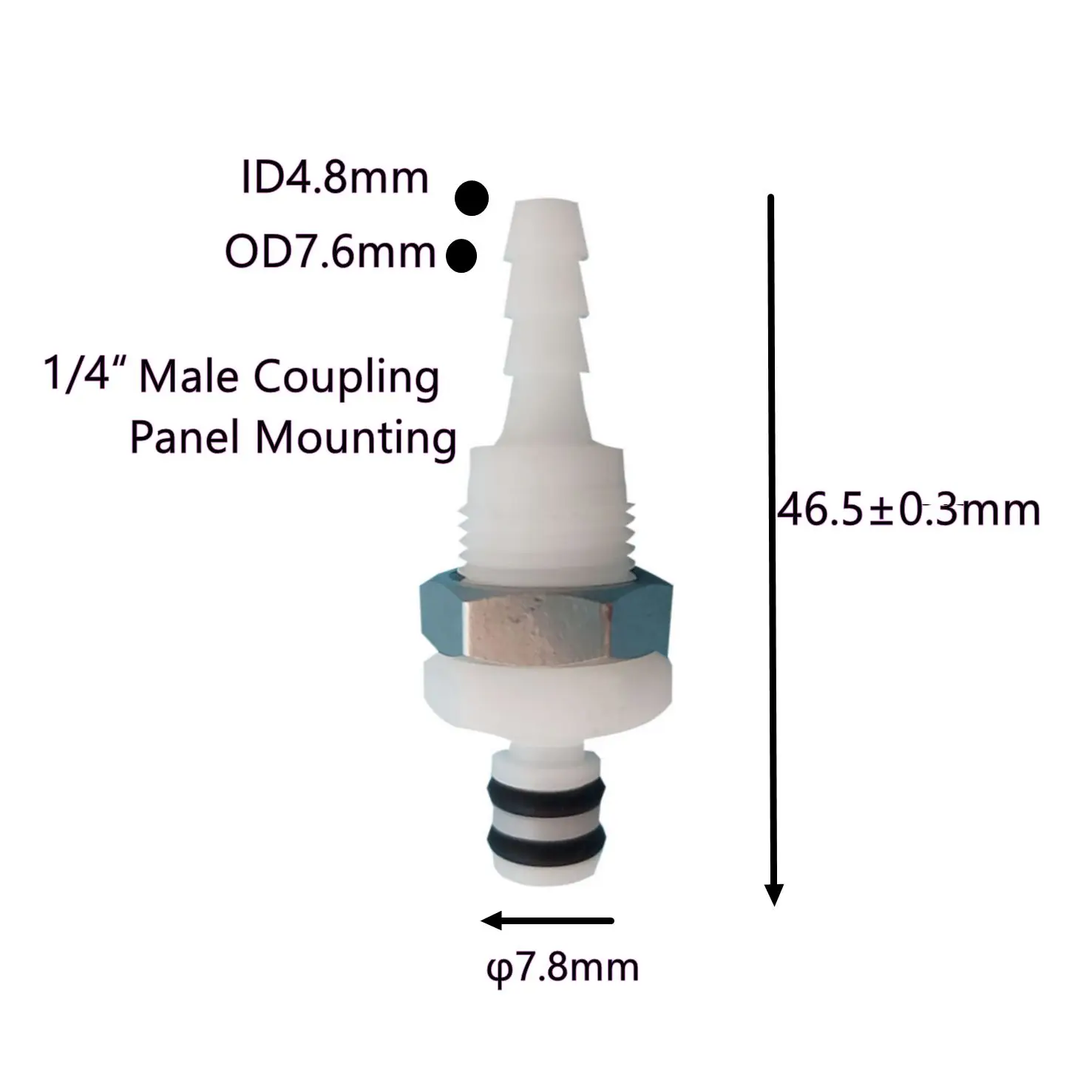 Water Pipe Fitting Panel Mounting Connector