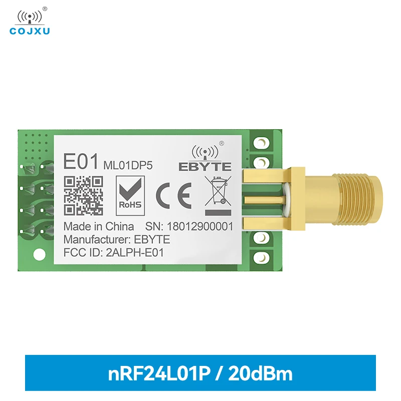 Wireless module SPI nRF24L01 PA LNA 2.4GHz Rf Module E01-ML01DP5 2.5km Long Range 20dBm IoT Rf Transmitter Receiver Shield for Arduino nRF24L01P