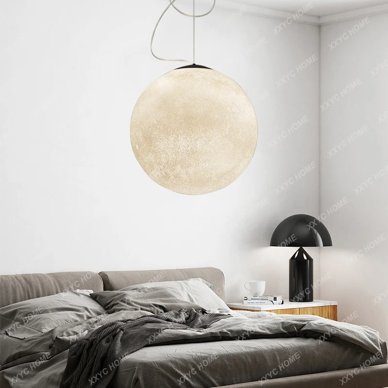 

Moon Planet loft stair chandelier, clothing store window ball chandelier, bedroom net red moon lamp, restaurant chandelier