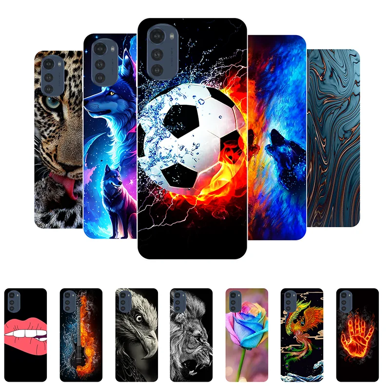 Per Moto E32 Case Football Soft Custodie Posteriori In Silicone Per Motorola Moto E32S E 32 Cover Per Telefono Motoe32 Etui Fundas
