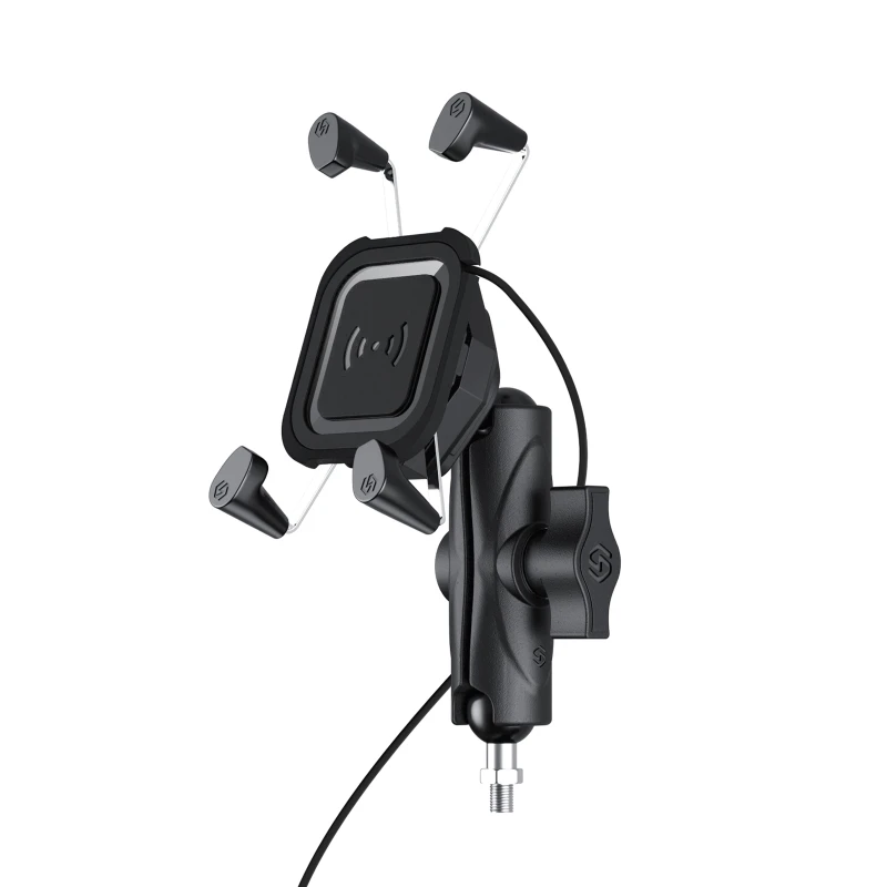 

Мотоциклетный шар для держателя головы для мобильного телефона 3,5–7 дюймов, беспроводное зарядное устройство 15 Вт, Hol