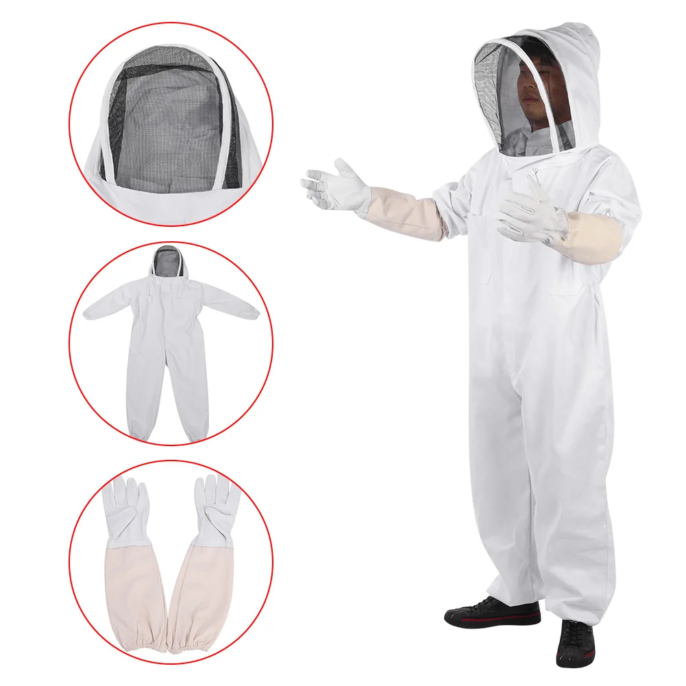 Professional Beekeeping Protective Suit Gloves Beekeeper Protect Equipment Jumpsuit