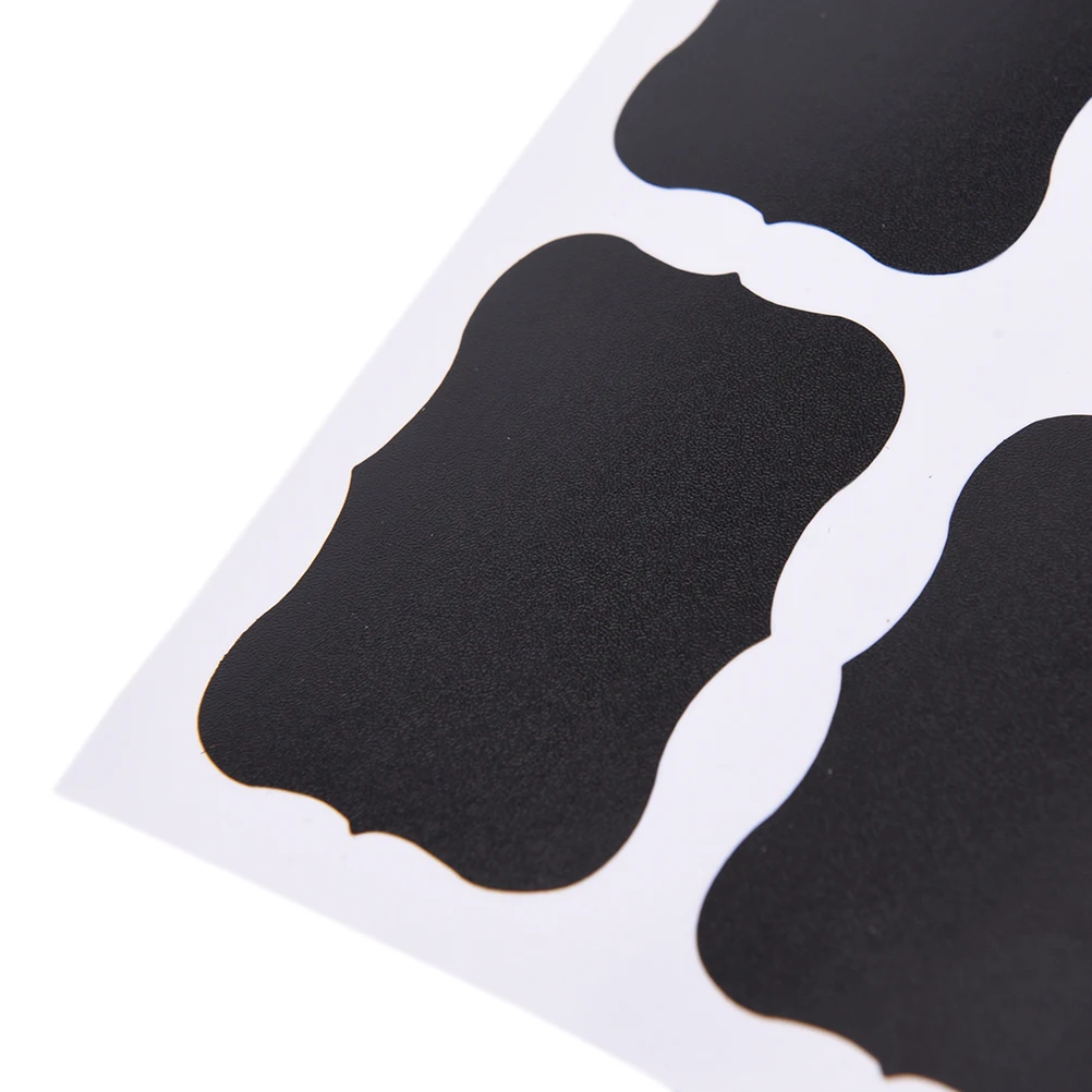 36Pcs/pack Chalkboard Chalk Board Stickers Blackboard Craft Kitchen Jar Organizer Labels Black Bottle DIY Stiky