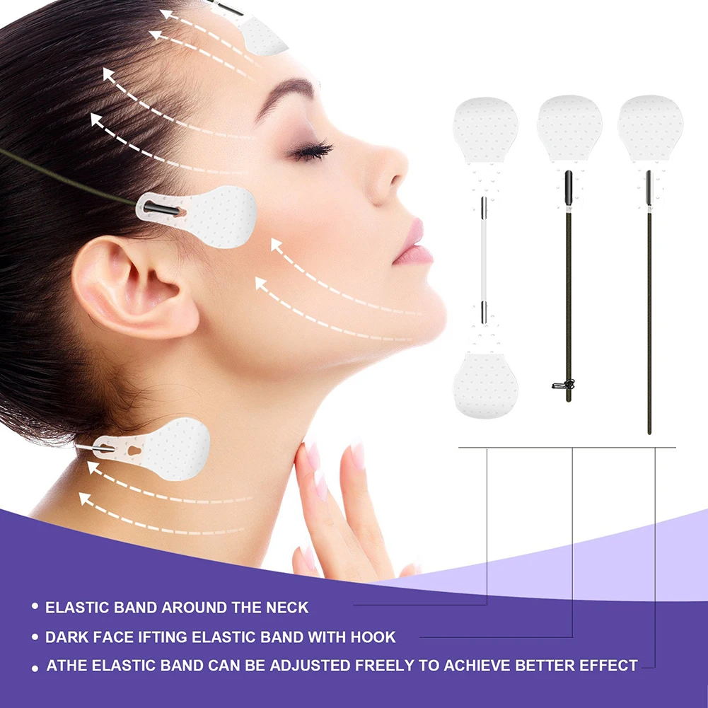 20pcs Instant Invisible Face Stickers Neck Eye Double Chin Lift V Shape Refill Tapes Thin Makeup 