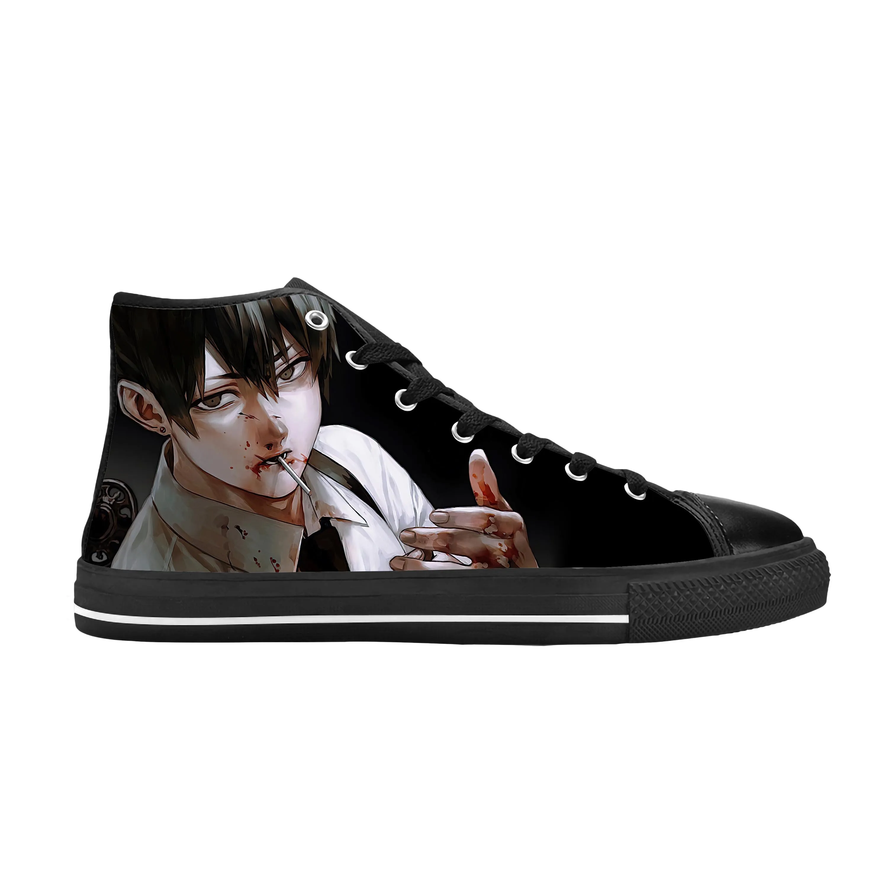 

Japanese Anime Manga Chainsaw Man Hayakawa Aki Casual Cloth Shoes High Top Comfortable Breathable 3D Print Men Women Sneakers