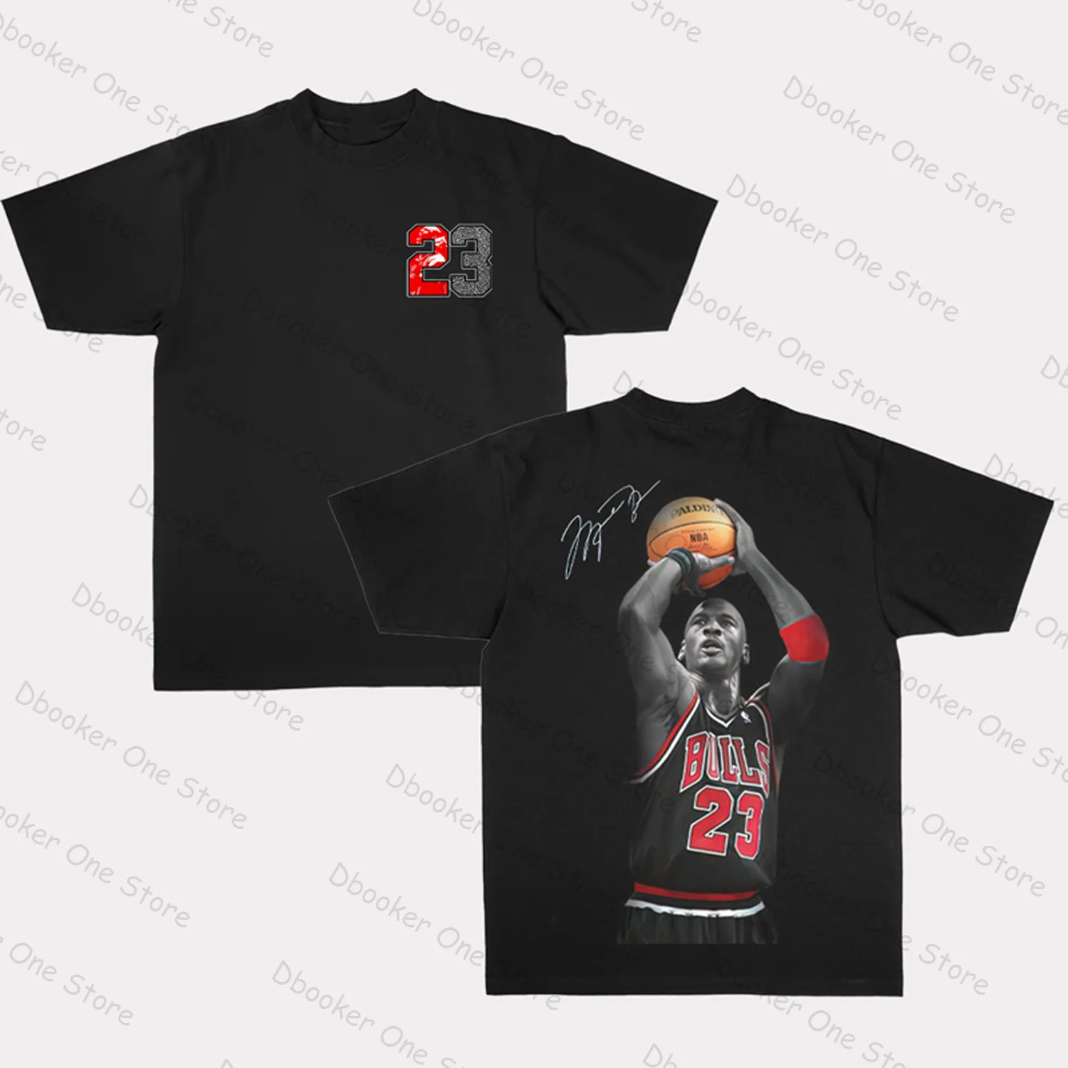 [XNF Official Store]260 Of Grams Heavy Cotton! Flying Man 23 Sports Oversize T-shirt Hip Hop Men's Women's Short-Sleeved Tops