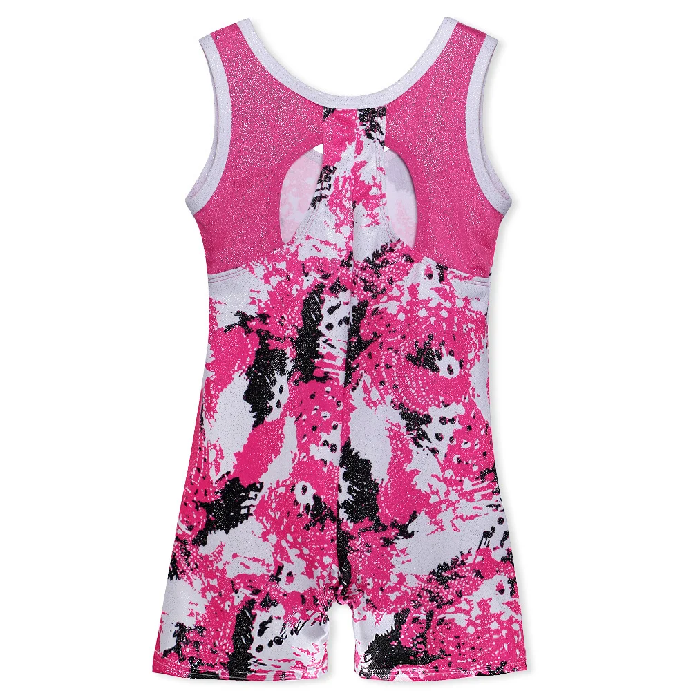 BAOHULU Ballet Leotard Gymnastics Girls Sleeveless Tank Leotard Dance Bodysuit Toddler Ballet Costume Sparkled Clothing