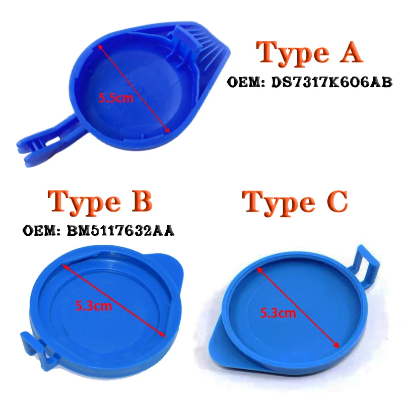 JEAZEA Windshield Wiper Washer Fluid Reservoir Cover Water Tank Bottle Cap For Ford Focus Escort Mondeo BM5117632AA DS7317K606AB