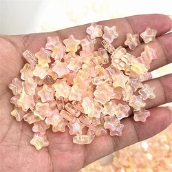 Elegant 8mm Five - Pointed Star Matte Glass Beads - 8mm(30pcs) (48)