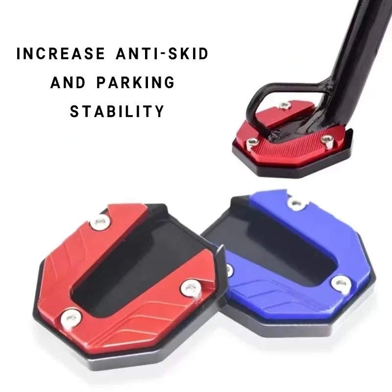 Motorcycle Kickstand Pad Anti-skid Enlarger Base Support Extension Scooter Moped Foot Pad CNC Aluminum Alloy motorcycle kickstand pad