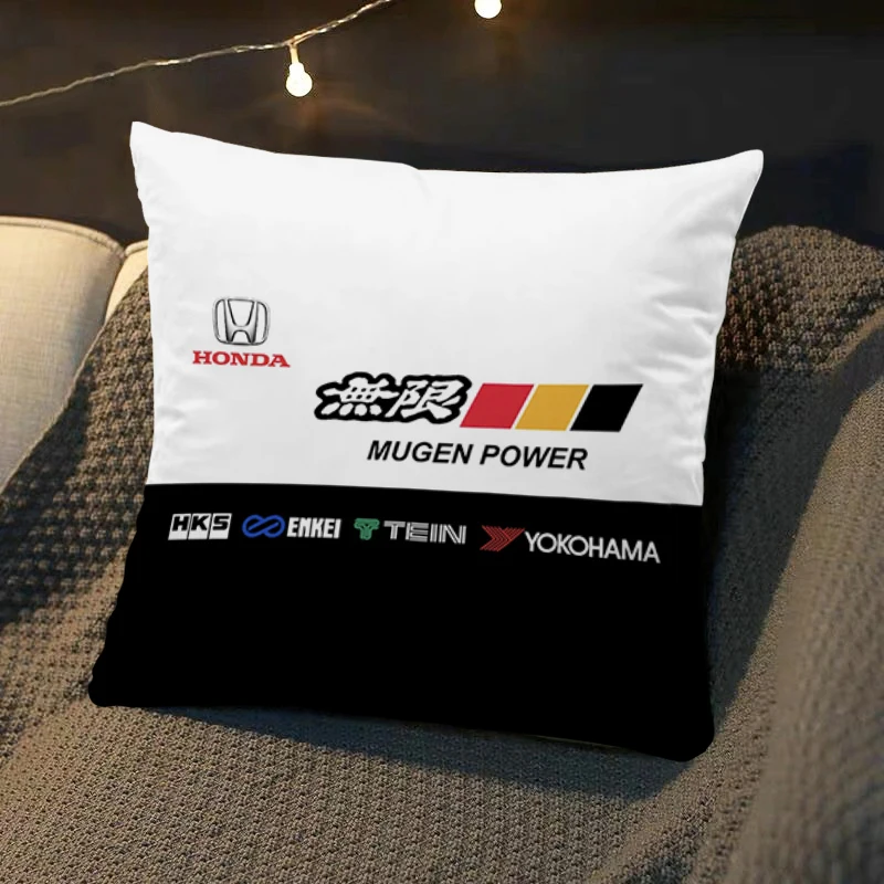 

Pillow Cover Mugen Power Pillowcases Hondas Black Wings Motorcycle Square Cushion Cover Sofa Car Bed Room Decor Dakimakura Gift