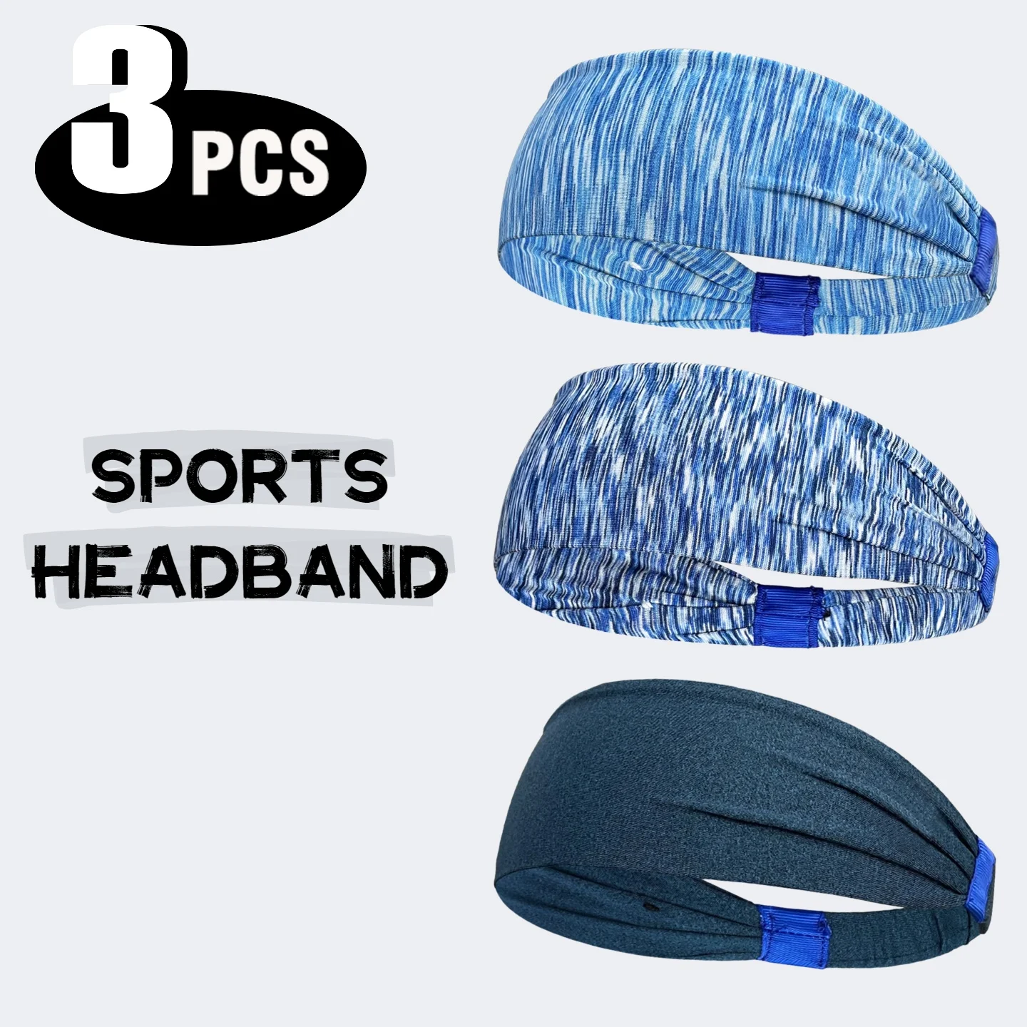 Sports Performance Sweat-Wicking Headbands - Unisex Soft Stretch Fitness Bands