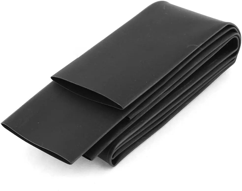 

Keszoox 35mm Dia 500mm Long Heat Shrink Tubing Wire Wrap Sleeve 2pcs Black