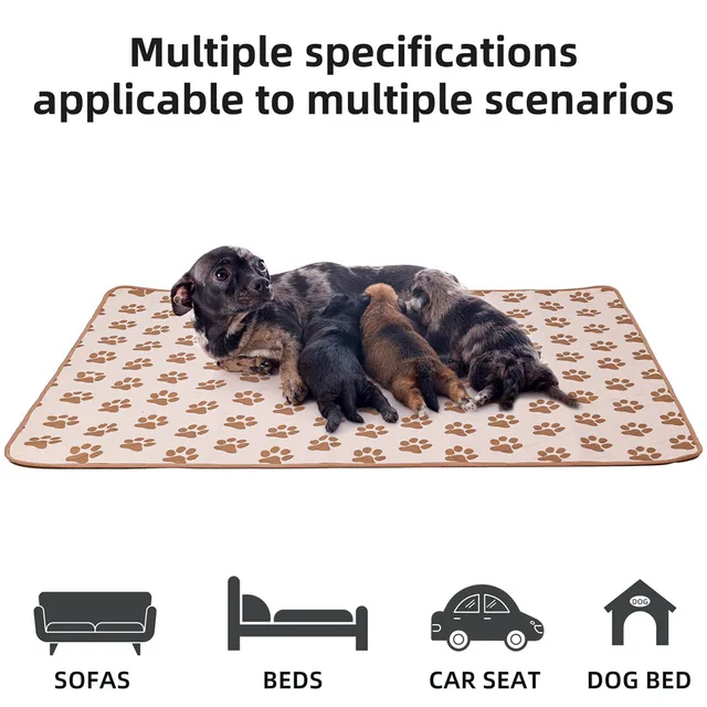 Pet Dog Diaper Mat Waterproof Reusable Training Pad Urine Absorbent Environment Protect Diaper Mat Washable Dog Car Seat Mat 3