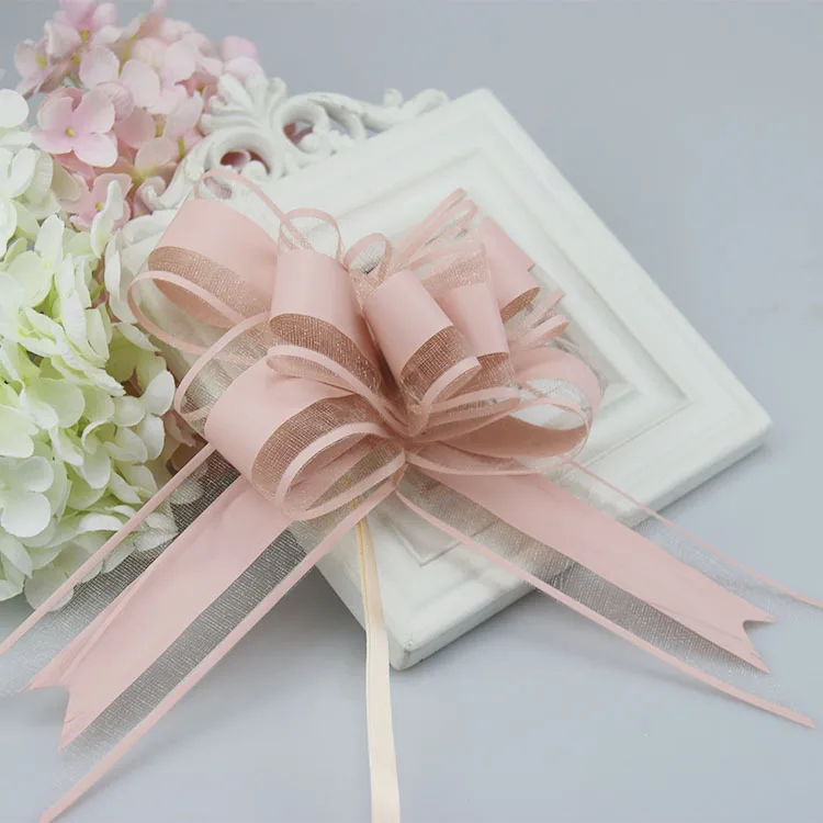 10/20PCS Pull Bow Ribbon Wedding Birthday Party Decoration Pull Bows For Gift Wrapping Packing Pull Flower Ribbons Bows Supplies
