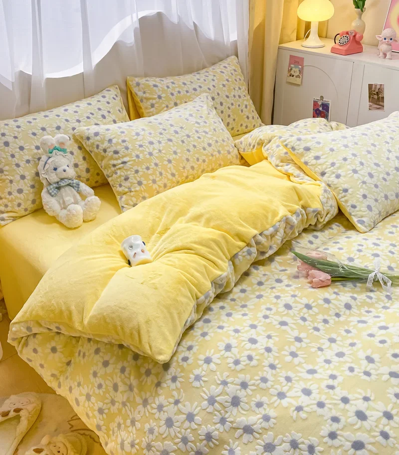 1pc Thicken Winter Duvet Cover Warm Milk Velvet Comforter Cover Double Side Velvet Bed 3D Carve Flower Comforter Set Bedding Set S0d08b339c30c4566ba6b8e673657c0d8Z