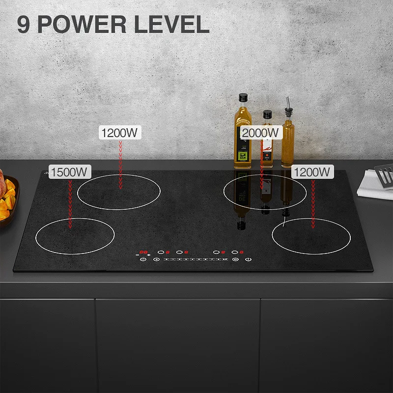 Description Picture 5 of itemMulti-head Four-head Induction Cooker Embedded Commercial Electric Ceramic High-power Heating Furnace English Wholesale