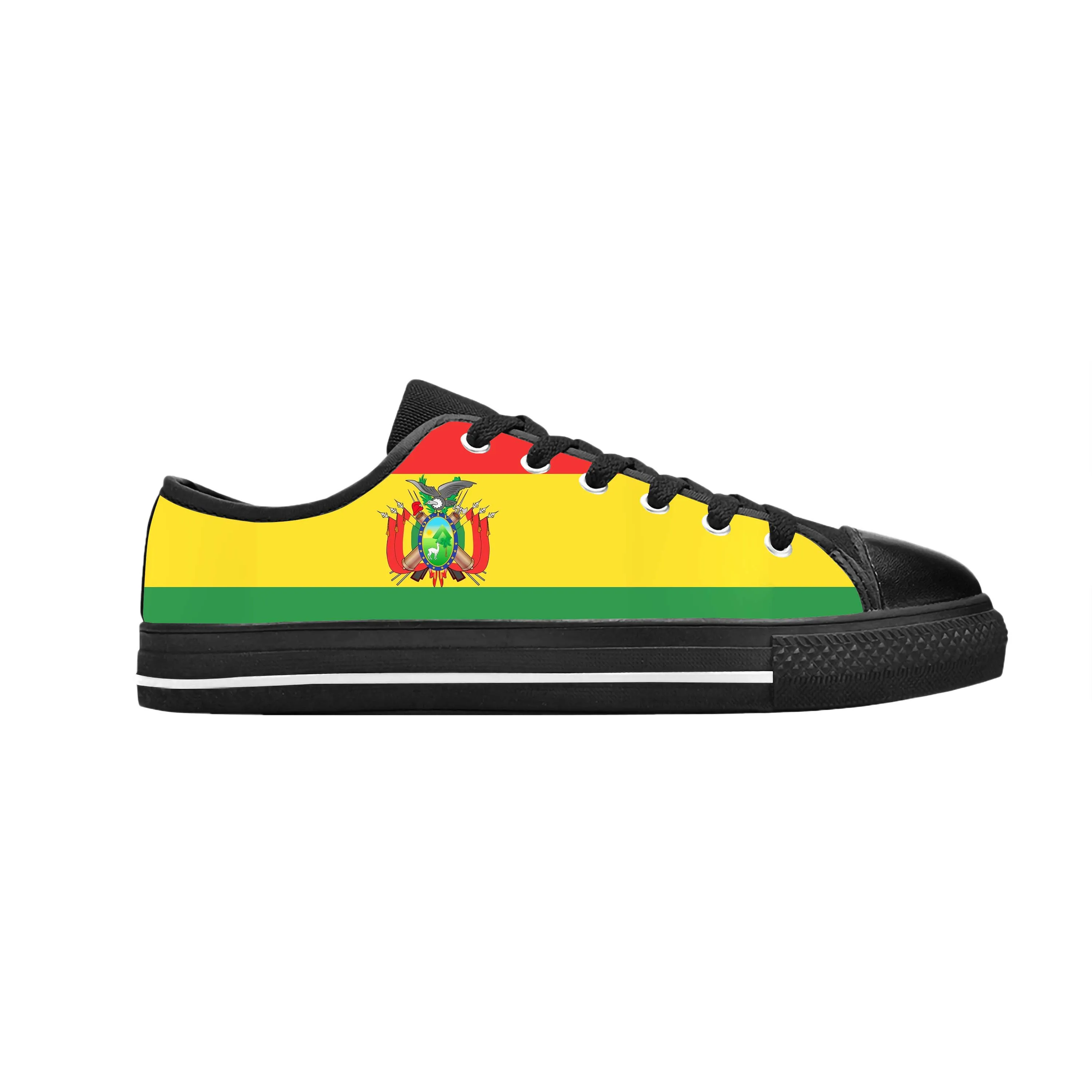 Bolivia Bolivian Flag Patriotic Pride Cool Fashion Casual Cloth Shoes Low Top Comfortable Breathable 3D Print Men Women Sneakers