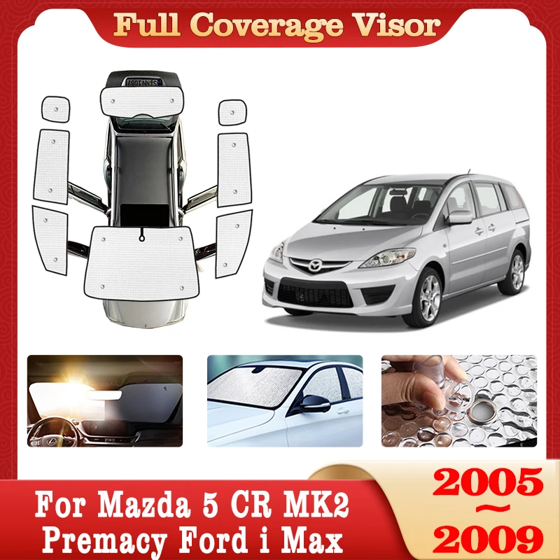 

Car Full Coverage Sunshade For Mazda 5 CR MK2 Premacy Ford i Max 2005~2009 Car Windshield Accessories Visors Sun Protection Side