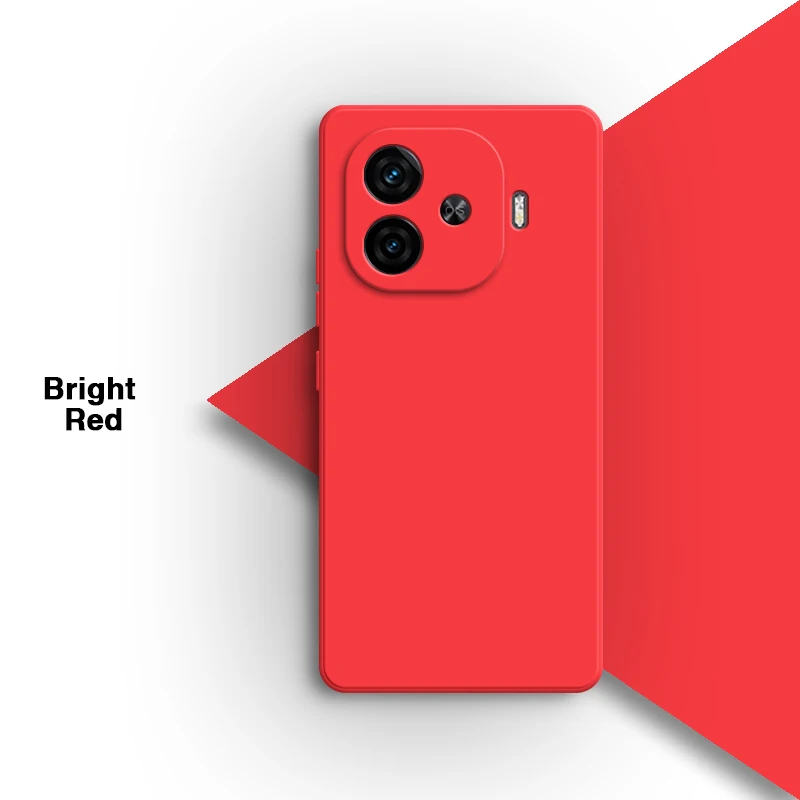 Vibrant Candy Color Soft Silicone Phone Case - Durable Liquid Silicone Back Cover